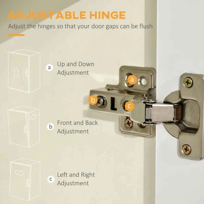 HOMCOM Modern Freestanding Kitchen Cabinet with Shelves - White - 835-696V00WT HOMCOM Modern Freestanding Kitchen Cabinet With Shelves - White - 835-696V00WT -Kitchen Series Shop i7qb10181f54278b5.jpg