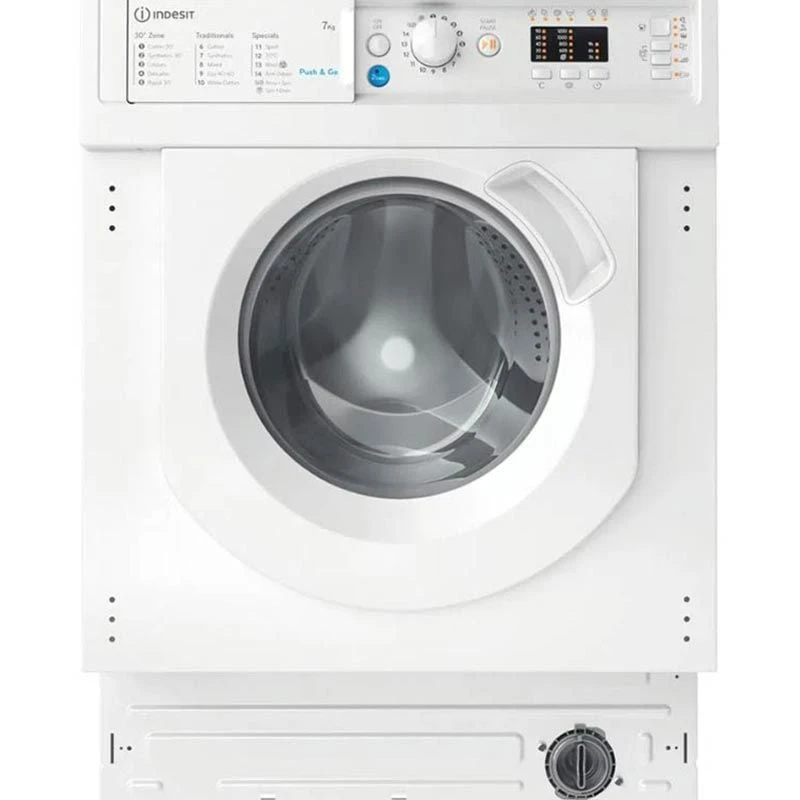 Indesit BI WMIL 71252 UK N Built In 7kg 1200rpm Washing Machine - White - BI WMIL 71252 UK N Indesit BI WMIL 71252 UK N Built In 7kg 1200rpm Washing Machine - White - BI WMIL 71252 UK N -Kitchen Series Shop i n indesit biwmil71252ukn
