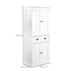 HOMCOM Traditional Freestanding Kitchen Unit - White - 835-042V02WT -Kitchen Series Shop iida1218204b58a8c.jpg