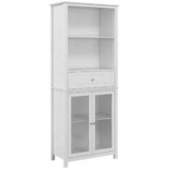 HOMCOM Tall Kitchen Cabinet Pantry Storage - White - 835-996V00WT -Kitchen Series Shop ijm98a188dd1c8d80.jpg