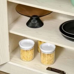 HOMCOM Freestanding Kitchen Cabinet With Wide Shelves - White Wood Grain - 835-346V01 -Kitchen Series Shop ived4d1880f5518d6.jpg