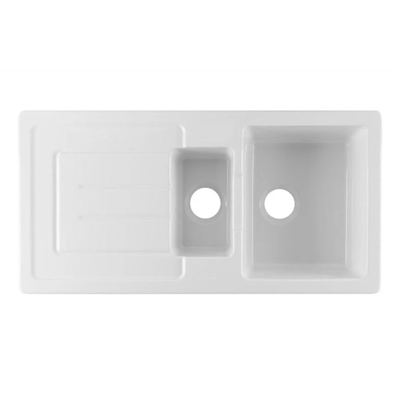 Thomas Denby Jarla 1.5 Bowl Ceramic Kitchen Sink & Drainer - White - JAR1020 Thomas Denby Jarla 1.5 Bowl Ceramic Kitchen Sink & Drainer - White - JAR1020 -Kitchen Series Shop j a jar1020