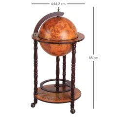 HOMCOM Globe Shaped Retro Style Drinks Cabinet With Wheels - Brown - 801-073 -Kitchen Series Shop jjea1217ed3506406.jpg