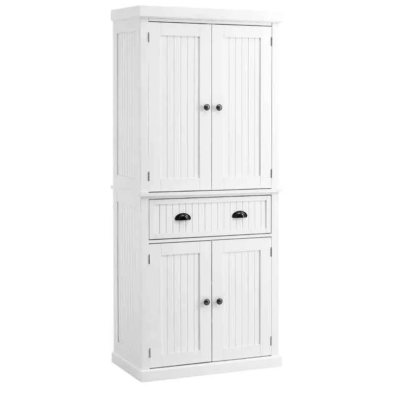 HOMCOM Traditional Freestanding Kitchen Unit - White - 835-042V01WT HOMCOM Traditional Freestanding Kitchen Unit - White - 835-042V01WT -Kitchen Series Shop ju398a181cd30aa49.jpg