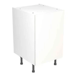 Kitchen Kit Slab 500mm Base Cabinet - Super Gloss - White - Flatpacked - FKKF0003
