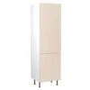 Kitchen Kit Slab 600mm Tall 70/30 Fridge/Freezer Housing - Super Gloss - Cashmere - Flatpacked - FKKF0122 -Kitchen Series Shop k i kitchen kit fkkf0122