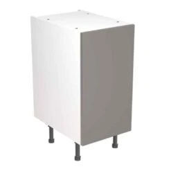 Kitchen Kit Slab 400mm Base Cabinet - Super Gloss - Dust Grey - Flatpacked - FKKF0302