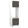 Kitchen Kit Slab 600mm Tall Double Oven Housing - Super Gloss - Graphite - Flatpacked - FKKF0421 -Kitchen Series Shop k i kitchen kit fkkf0421
