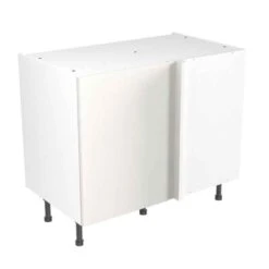 Kitchen Kit Slab 1000mm Blind Corner Base Cabinet - Ultra Matt - White - Flatpacked - FKKF0509