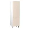 Kitchen Kit Slab 600mm Tall 70/30 Fridge/Freezer Housing - Ultra Matt - Cashmere - Flatpacked - FKKF0622 -Kitchen Series Shop k i kitchen kit fkkf0622