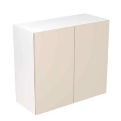 Kitchen Kit Slab 800mm Wall Cabinet - Ultra Matt - Cashmere - Flatpacked - FKKF0638