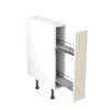 Kitchen Kit Slab 150mm Pull Out Base Cabinet - Ultra Matt - Cashmere - Flatpacked - FKKF0651 -Kitchen Series Shop k i kitchen kit fkkf0651