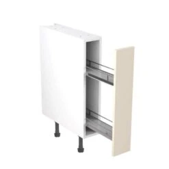 Kitchen Kit Slab 150mm Pull Out Base Cabinet - Ultra Matt - Cashmere - Flatpacked - FKKF0651