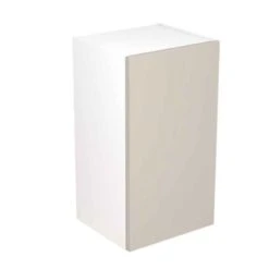 Kitchen Kit Slab 400mm Wall Cabinet - Ultra Matt - Light Grey - Flatpacked - FKKF0712