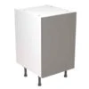 Kitchen Kit Slab 500mm Base Cabinet - Ultra Matt - Dust Grey - Flatpacked - FKKF0803 -Kitchen Series Shop k i kitchen kit fkkf0803