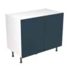 Kitchen Kit Slab 1000mm Base Cabinet - Ultra Matt - Indigo Blue - Flatpacked - FKKF1308 -Kitchen Series Shop k i kitchen kit fkkf1308