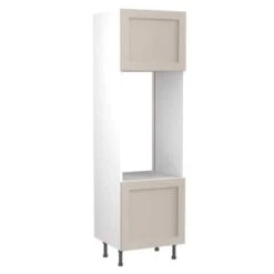Kitchen Kit Shaker 600mm Tall Double Oven Housing - Ultra Matt - Light Grey - Flatpacked - FKKH0721