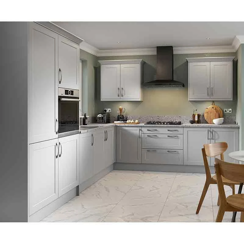 Kitchen Kit Shaker 600mm Sink/Hob Cabinet - Ultra Matt - Light Grey - Flatpacked - FKKH0735 Kitchen Kit Shaker 600mm Sink/Hob Cabinet - Ultra Matt - Light Grey - Flatpacked - FKKH0735 -Kitchen Series Shop k i kitchen kit fkkh0735 lifestyle1