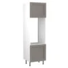 Kitchen Kit Shaker 600mm Tall Double Oven Housing - Ultra Matt - Dust Grey - Flatpacked - FKKH0821 -Kitchen Series Shop k i kitchen kit fkkh0821