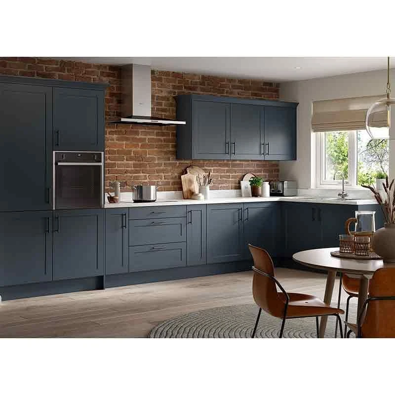 Kitchen Kit J-Shaker 600mm Tall 70/30 Fridge/Freezer Housing - Ultra Matt - Indigo Blue - Flatpacked - FKKH1322 Kitchen Kit J-Shaker 600mm Tall 70/30 Fridge/Freezer Housing - Ultra Matt - Indigo Blue - Flatpacked - FKKH1322 -Kitchen Series Shop k i kitchen kit fkkh1322 lifestyle1