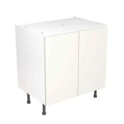 Kitchen Kit J-Pull 800mm Base Cabinet - Super Gloss - White - Flatpacked - FKKJ0036
