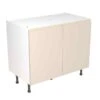 Kitchen Kit J-Pull 1000mm Base Cabinet - Super Gloss - Cashmere - Flatpacked - FKKJ0108