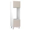 Kitchen Kit J-Pull 600mm Tall Double Oven Housing - Super Gloss - White - Flatpacked - FKKJ0021 -Kitchen Series Shop k i kitchen kit fkkj0221