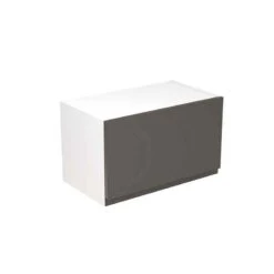 Kitchen Kit J-Pull 600mm Bridging Cabinet - Super Gloss - Graphite - Flatpacked - FKKJ0419