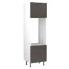 Kitchen Kit J-Pull 600mm Tall Double Oven Housing - Super Gloss - Graphite -Flatpacked - FKKJ0421 -Kitchen Series Shop k i kitchen kit fkkj0421