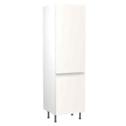 Kitchen Kit J-Pull 600mm Tall Larder Cabinet - Ultra Matt - White - Flatpacked - FKKJ0534