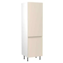 Kitchen Kit J-Pull 600mm Tall Larder Cabinet - Ultra Matt - Cashmere - Flatpacked - FKKJ0634
