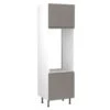 Kitchen Kit J-Pull 600mm Tall Double Oven Housing - Ultra Matt - Dust Grey - Flatpacked - FKKJ0821
