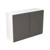 Kitchen Kit J-Pull 1000mm Wall Cabinet - Ultra Matt - Graphite - Flatpacked - FKKJ0915