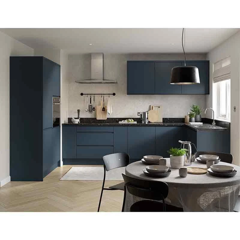 Kitchen Kit J-Pull 400mm Base Cabinet - Ultra Matt - Indigo Blue - Flatpacked - FKKJ1302 Kitchen Kit J-Pull 400mm Base Cabinet - Ultra Matt - Indigo Blue - Flatpacked - FKKJ1302 -Kitchen Series Shop k i kitchen kit fkkj1302 lifestyle1