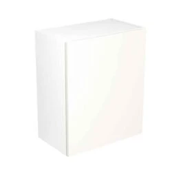 Kitchen Kit Value Slab 600mm Wall Cabinet - Standard Matt - White - Flatpacked - FKKM1014