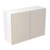 Kitchen Kit Value Slab 1000mm Wall Cabinet - Standard Matt - Light Grey - Flatpacked - FKKM1215