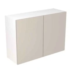 Kitchen Kit Value Slab 1000mm Wall Cabinet - Standard Matt - Light Grey - Flatpacked - FKKM1215
