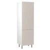 Kitchen Kit Value Slab 600mm Tall Larder Cabinet - Standard Matt - Light Grey - Flatpacked - FKKM1234 -Kitchen Series Shop k i kitchen kit fkkm1234