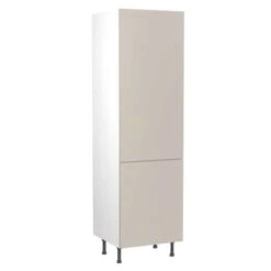 Kitchen Kit Value Slab 600mm Tall Larder Cabinet - Standard Matt - Light Grey - Flatpacked - FKKM1234