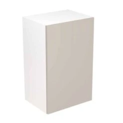 Kitchen Kit Rigid Slab 450mm Wall Cabinet - Super Gloss - Light Grey - Pre-Assembled - RKKF0240