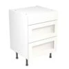Kitchen Kit Rigid Shaker 600mm 3 Drawer Base Cabinet - Ultra Matt - White - Pre-Assembled - RKKH0506 -Kitchen Series Shop k i kitchen kit rkkh0506