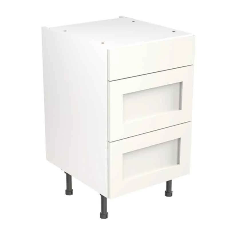 Kitchen Kit Rigid Shaker 500mm 3 Drawer Base Cabinet - Ultra Matt - White - Pre-Assembled - RKKH0541 Kitchen Kit Rigid Shaker 500mm 3 Drawer Base Cabinet - Ultra Matt - White - Pre-Assembled - RKKH0541 -Kitchen Series Shop k i kitchen kit rkkh0541