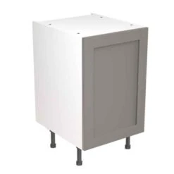 Kitchen Kit Rigid Shaker 500mm Base Cabinet - Ultra Matt - Dust Grey - Pre-Assembled - RKKH0803