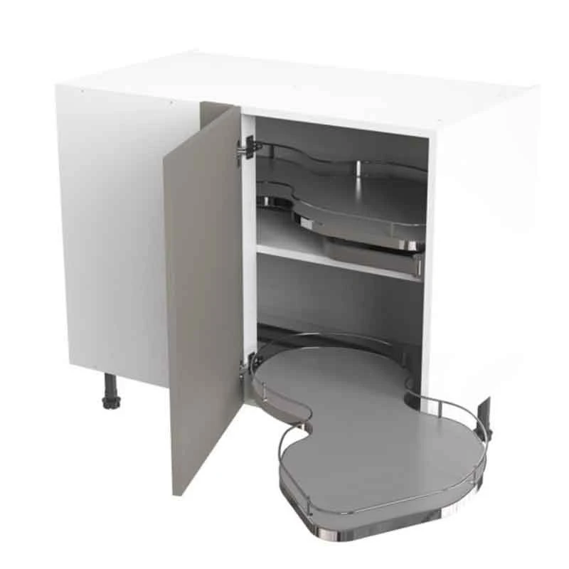 Kitchen Kit Rigid Shaker 1000mm Blind Corner Base Cabinet with Pull Out Right Cabinet - Ultra Matt - Dust Grey - Pre-Assembled - RKKH0855 Kitchen Kit Rigid Shaker 1000mm Blind Corner Base Cabinet With Pull Out Right Cabinet - Ultra Matt - Dust Grey - Pre-Assembled - RKKH0855 -Kitchen Series Shop k i kitchen kit rkkh0855