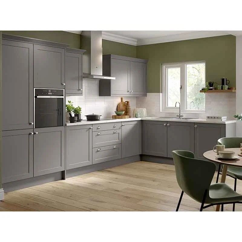 Kitchen Kit Rigid Shaker 1000mm Blind Corner Base Cabinet with Pull Out Right Cabinet - Ultra Matt - Dust Grey - Pre-Assembled - RKKH0855 Kitchen Kit Rigid Shaker 1000mm Blind Corner Base Cabinet With Pull Out Right Cabinet - Ultra Matt - Dust Grey - Pre-Assembled - RKKH0855 -Kitchen Series Shop k i kitchen kit rkkh0855 lifestyle