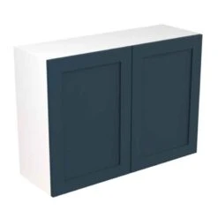 Kitchen Kit Rigid Shaker 1000mm Wall Cabinet - Ultra Matt - Indigo Blue - Pre-Assembled - RKKH1315