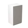 Kitchen Kit Rigid J-Pull 400mm Wall Cabinet - Super Gloss - Dust Grey - Pre-Assembled - RKKJ0312 -Kitchen Series Shop k i kitchen kit rkkj0312