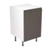 Kitchen Kit Rigid J-Pull 500mm Base Cabinet - Super Gloss - Graphite - Pre-Assembled - RKKJ0403 -Kitchen Series Shop k i kitchen kit rkkj0403