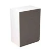 Kitchen Kit Rigid J-Pull 500mm Wall Cabinet - Super Gloss - Graphite - Pre-Assembled - RKKJ0413 -Kitchen Series Shop k i kitchen kit rkkj0413