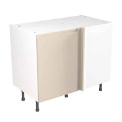 Kitchen Kit Rigid J-Pull 1000mm Blind Corner Base Cabinet - Ultra Matt - Cashmere - Pre-Assembled - RKKJ0609